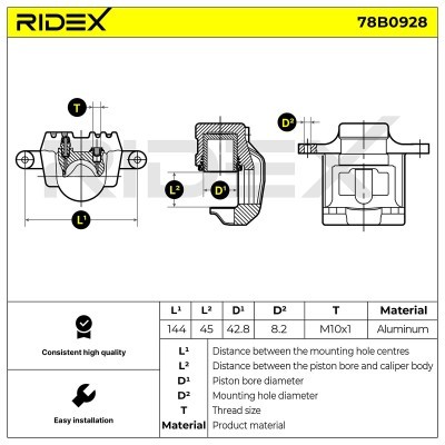 Bremssattel RIDEX 78B0928 78B0928 - foto 6