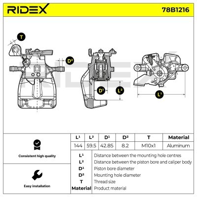 Bremssattel RIDEX 78B1216 78B1216 - foto 3