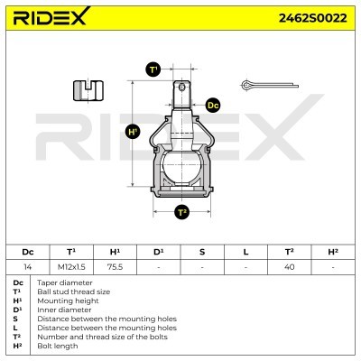 Traggelenk RIDEX 2462S0022 2462S0022 - foto 3
