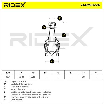 Traggelenk RIDEX 2462S0226 2462S0226 - foto 5