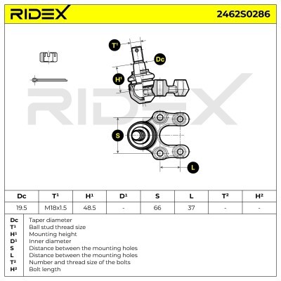 Traggelenk RIDEX 2462S0286 2462S0286 - foto 5