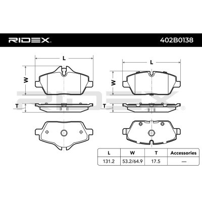 Bremsbeläge Satz RIDEX 402B0138 402B0138 - foto 4