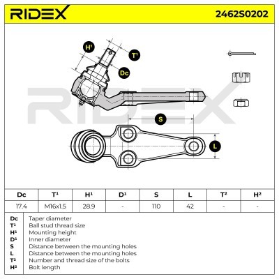 Traggelenk RIDEX 2462S0202 2462S0202 - foto 6