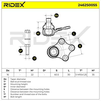 Traggelenk RIDEX 2462S0055 2462S0055 - foto 5