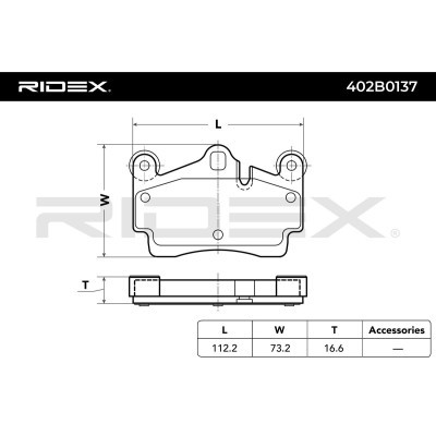 Bremsbeläge Satz RIDEX 402B0137 402B0137 - foto 5