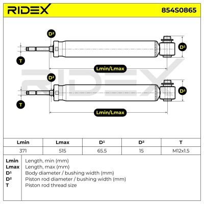 Stoßdämpfer RIDEX 854S0865 854S0865 - foto 4