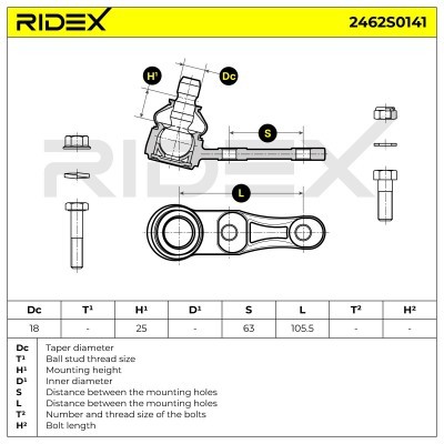 Traggelenk RIDEX 2462S0141 2462S0141 - foto 6