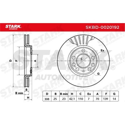 Bremsscheibe Stark SKBD-0020192 SKBD-0020192 - foto 5