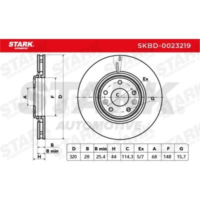 Bremsscheibe Stark SKBD-0023219 SKBD-0023219 - foto 4