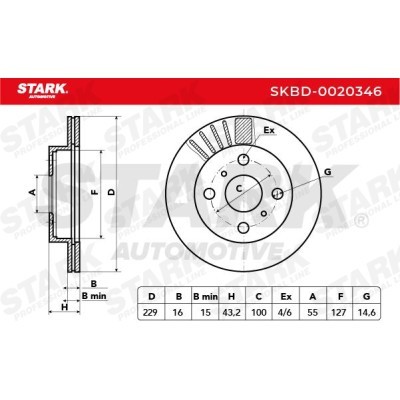 Bremsscheibe Stark SKBD-0020346 SKBD-0020346 - foto 5