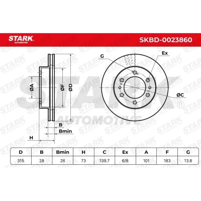 Bremsscheibe Stark SKBD-0023860 SKBD-0023860 - foto 9