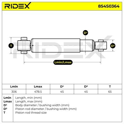 Stoßdämpfer RIDEX 854S0364 854S0364 - foto 5