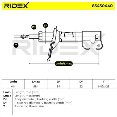 Stoßdämpfer RIDEX 854S0440 854S0440 - foto 6