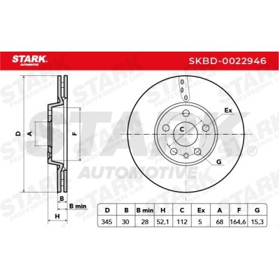 Bremsscheibe Stark SKBD-0022946 SKBD-0022946 - foto 3