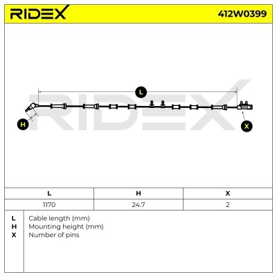ABS Sensor RIDEX 412W0399 412W0399 - foto 6
