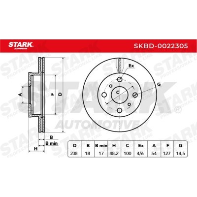Bremsscheibe Stark SKBD-0022305 SKBD-0022305 - foto 3