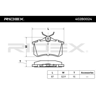 Bremsbeläge Satz RIDEX 402B0024 402B0024 - foto 2