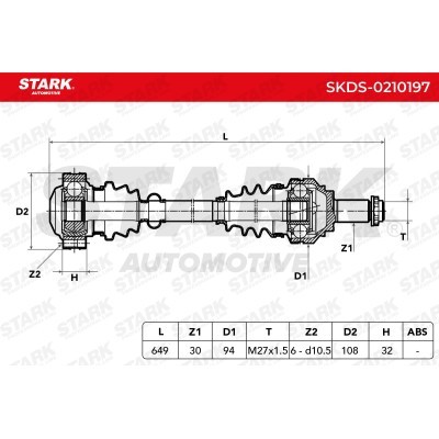 Antriebswelle Stark SKDS-0210197 SKDS-0210197 - foto 6