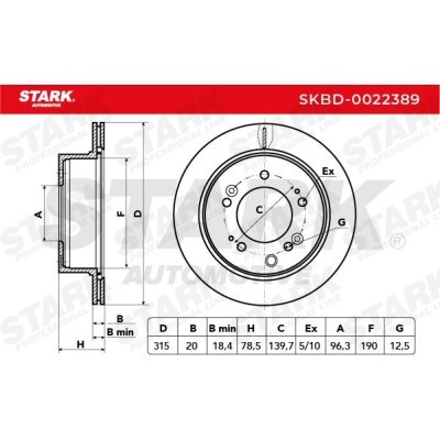 Bremsscheibe Stark SKBD-0022389 SKBD-0022389 - foto 7