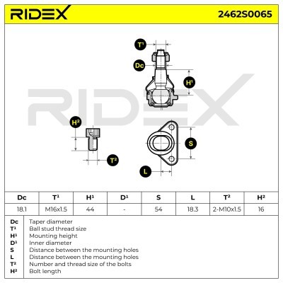 Traggelenk RIDEX 2462S0065 2462S0065 - foto 5