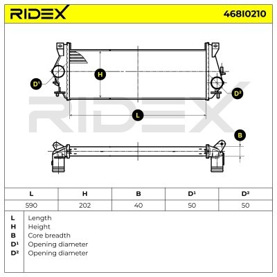 Ladeluftkühler RIDEX 468I0210 468I0210 - foto 7