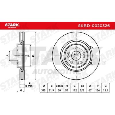 Bremsscheibe Stark SKBD-0020326 SKBD-0020326 - foto 5