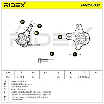 Traggelenk RIDEX 2462S0032 2462S0032 - foto 6