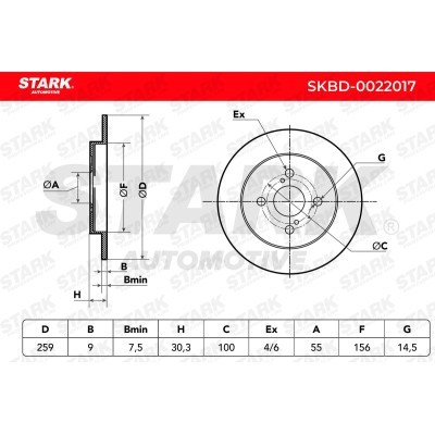 Bremsscheibe Stark SKBD-0022017 SKBD-0022017 - foto 5