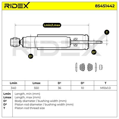 Stoßdämpfer RIDEX 854S1442 854S1442 - foto 6