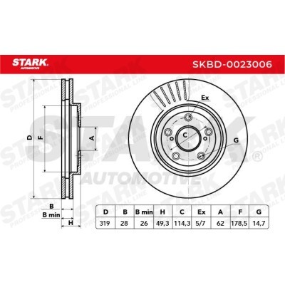Bremsscheibe Stark SKBD-0023006 SKBD-0023006 - foto 8