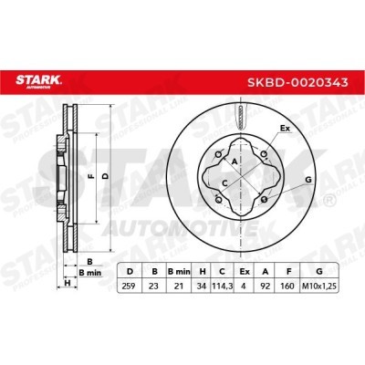 Bremsscheibe Stark SKBD-0020343 SKBD-0020343 - foto 5