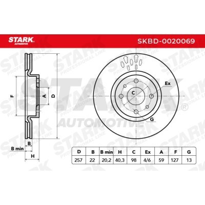 Bremsscheibe Stark SKBD-0020069 SKBD-0020069 - foto 5
