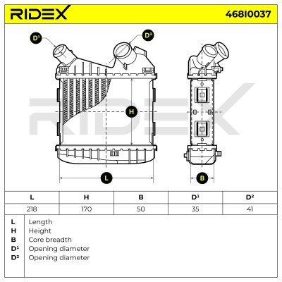 Ladeluftkühler RIDEX 468I0037 468I0037 - foto 6