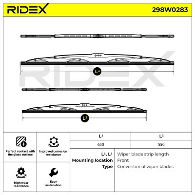 Wischblatt RIDEX 298W0283 298W0283 - foto 6