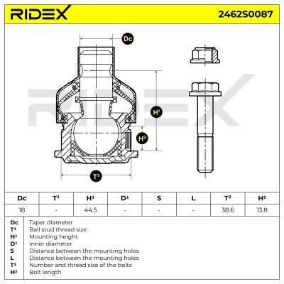 Traggelenk RIDEX 2462S0087 2462S0087 - foto 7