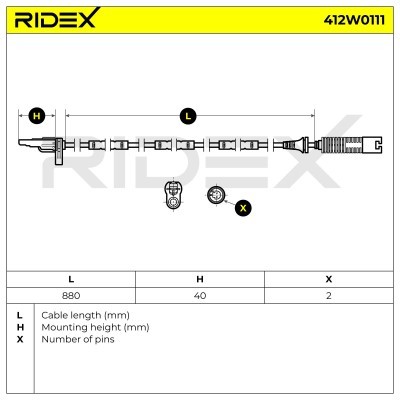 ABS Sensor RIDEX 412W0111 412W0111 - foto 4