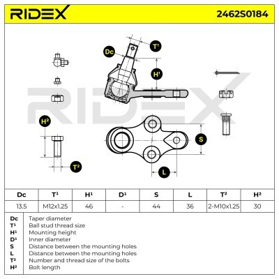 Traggelenk RIDEX 2462S0184 2462S0184 - foto 6