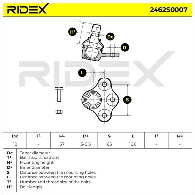 Traggelenk RIDEX 2462S0007 2462S0007 - foto 6