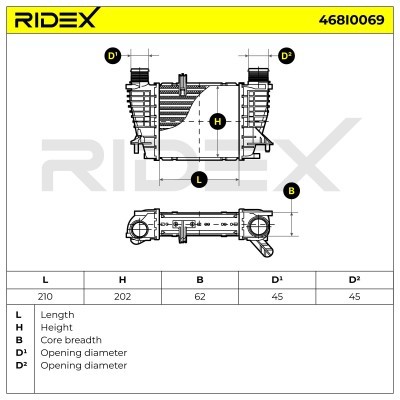 Ladeluftkühler RIDEX 468I0069 468I0069 - foto 6