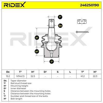 Traggelenk RIDEX 2462S0190 2462S0190 - foto 5