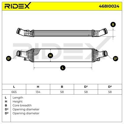 Ladeluftkühler RIDEX 468I0024 468I0024 - foto 6