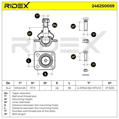 Traggelenk RIDEX 2462S0059 2462S0059 - foto 5