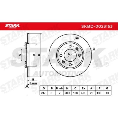 Bremsscheibe Stark SKBD-0023153 SKBD-0023153 - foto 5
