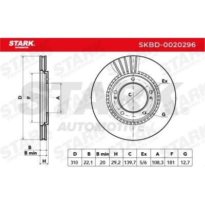 Bremsscheibe Stark SKBD-0020296 SKBD-0020296 - foto 5