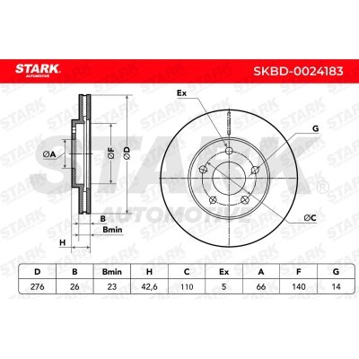 Bremsscheibe Stark SKBD-0024183 SKBD-0024183 - foto 5