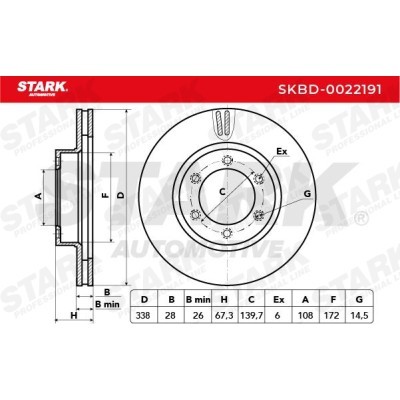Bremsscheibe Stark SKBD-0022191 SKBD-0022191 - foto 5