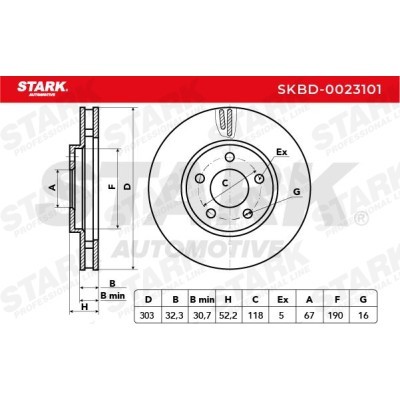 Bremsscheibe Stark SKBD-0023101 SKBD-0023101 - foto 3