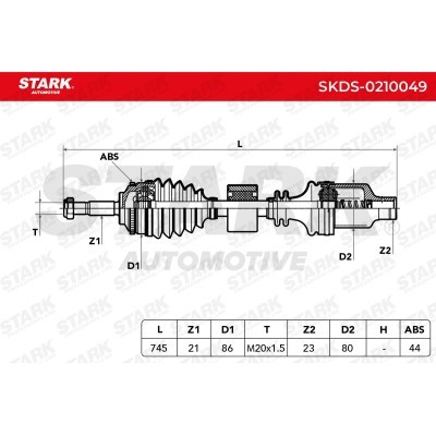 Antriebswelle Stark SKDS-0210049 SKDS-0210049 - foto 8
