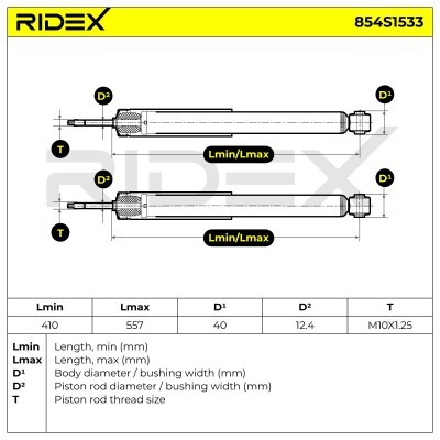 Stoßdämpfer RIDEX 854S1533 854S1533 - foto 4