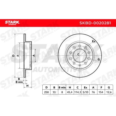 Bremsscheibe Stark SKBD-0020281 SKBD-0020281 - foto 5